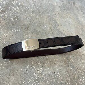 NWOT Coach Signature Plaque Buckle Reversible Belt